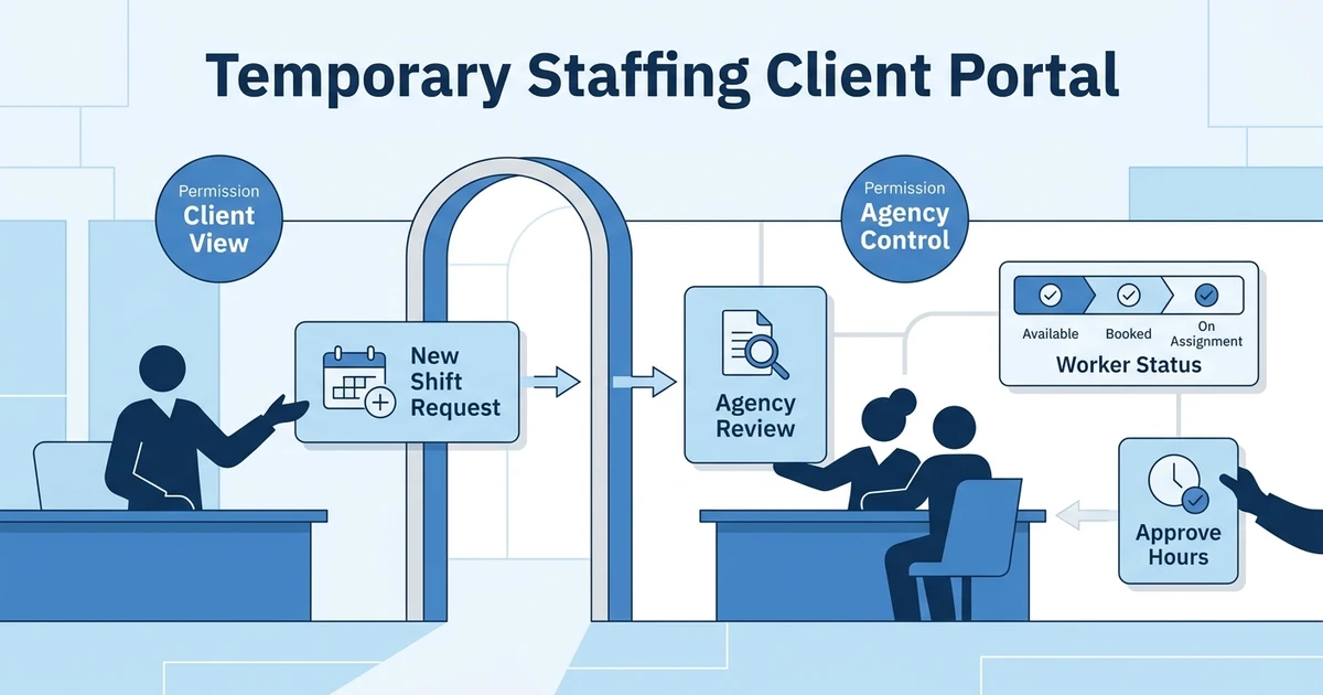 Temporary Staffing Client Portal for Shift Requests and Approvals