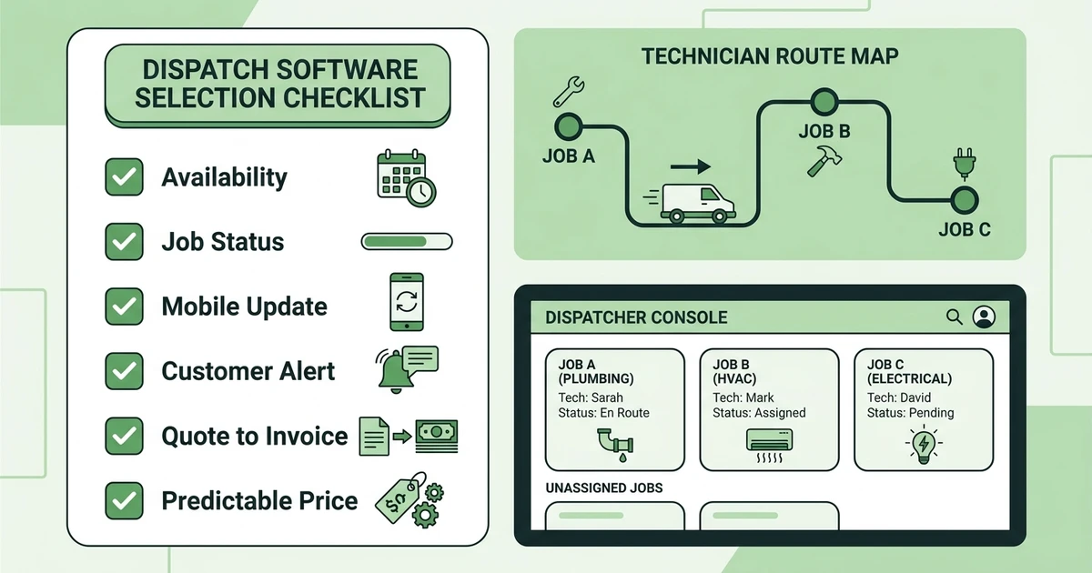 Availability, Job Status, Mobile Update, Customer Alert, Quote to Invoice, Predictable Price