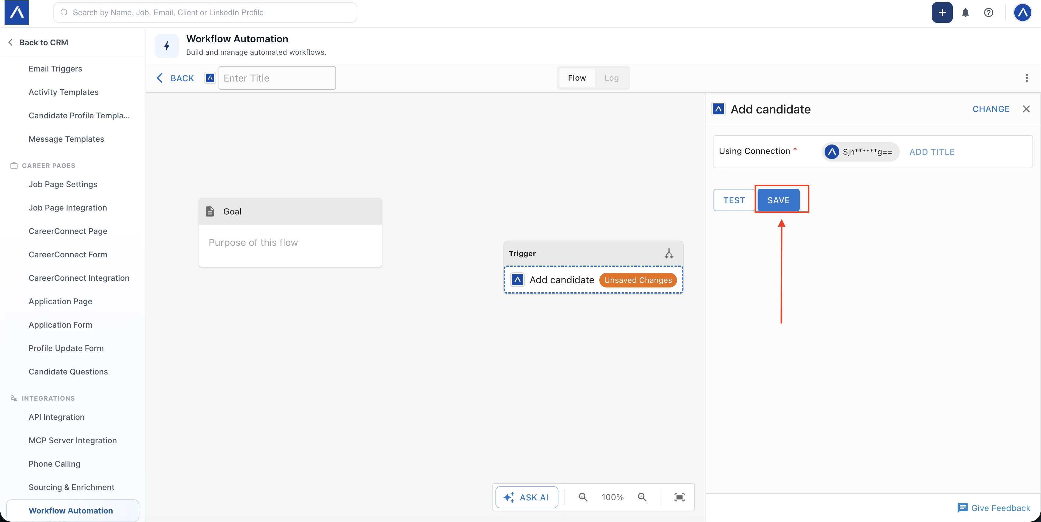 Save ATZ CRM connection