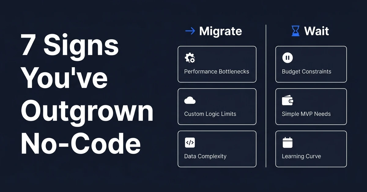 Four of the most common reasons founders abandon a no-code platform are fixable without rebuilding, and here is how to tell which camp you are in.