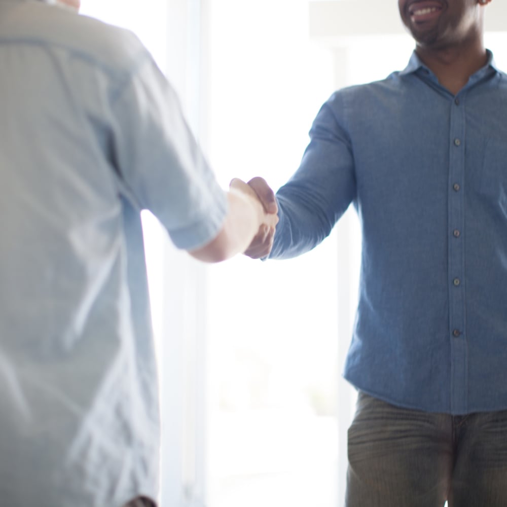 Two people shaking hands