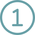 The number 1 in a circle