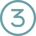 The number 3 in a circle