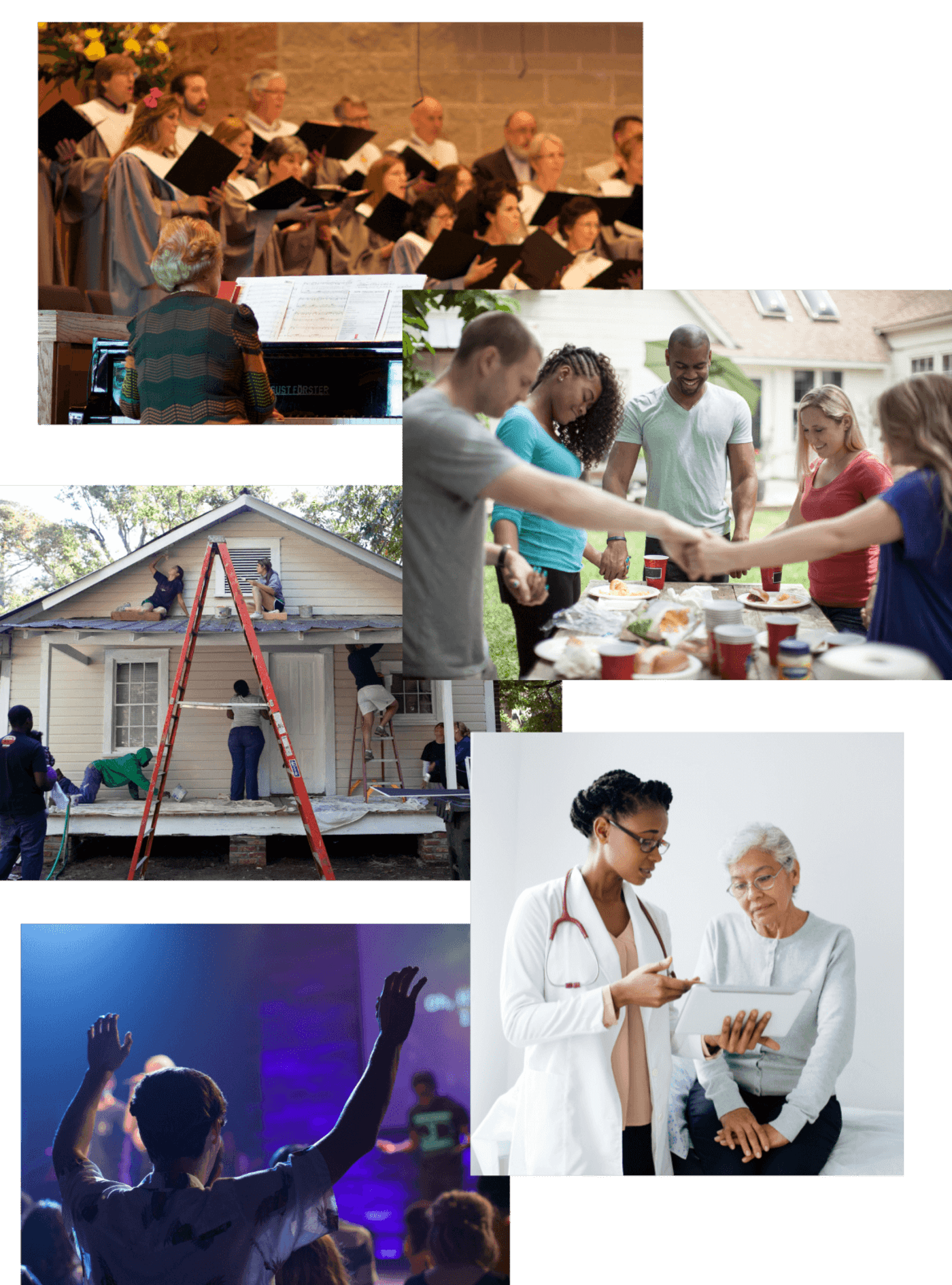 A collage of images representing the Nashville Church