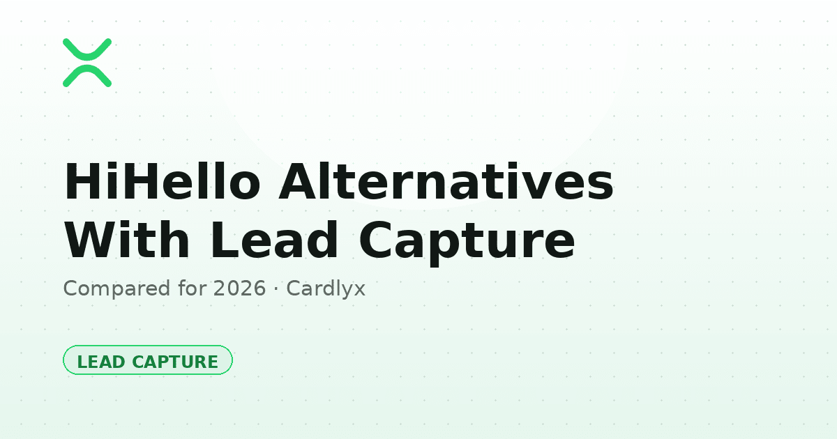 HiHello Alternatives With Lead Capture (2026 Guide)