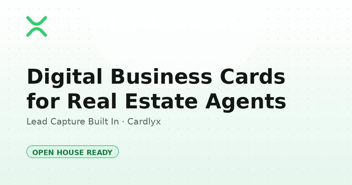 Digital Business Card for Real Estate Agents (Lead Capture Built In)