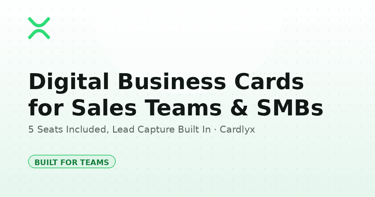 Best Digital Business Card for Sales Teams in 2026