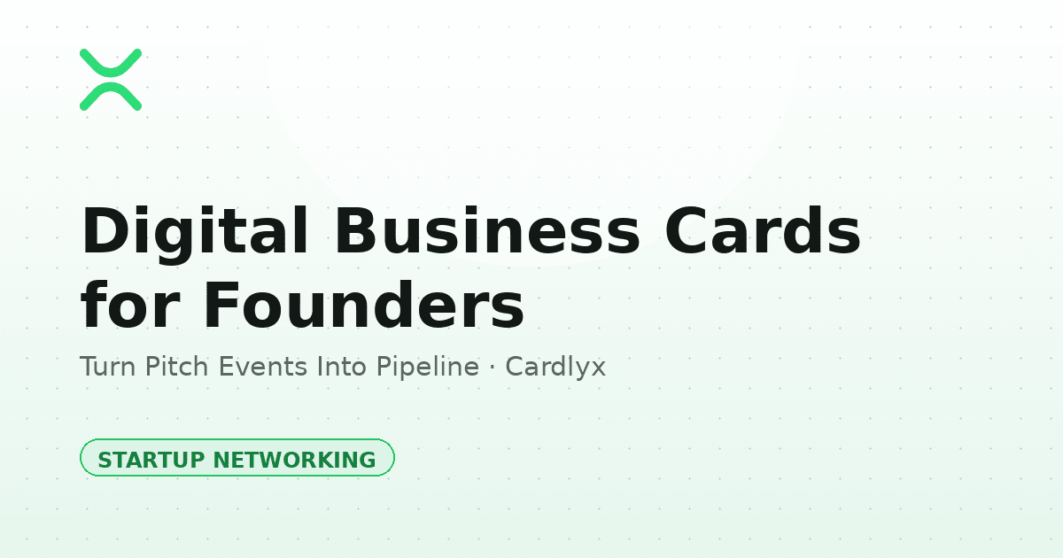 Digital Business Card for Founders & Startup Networking