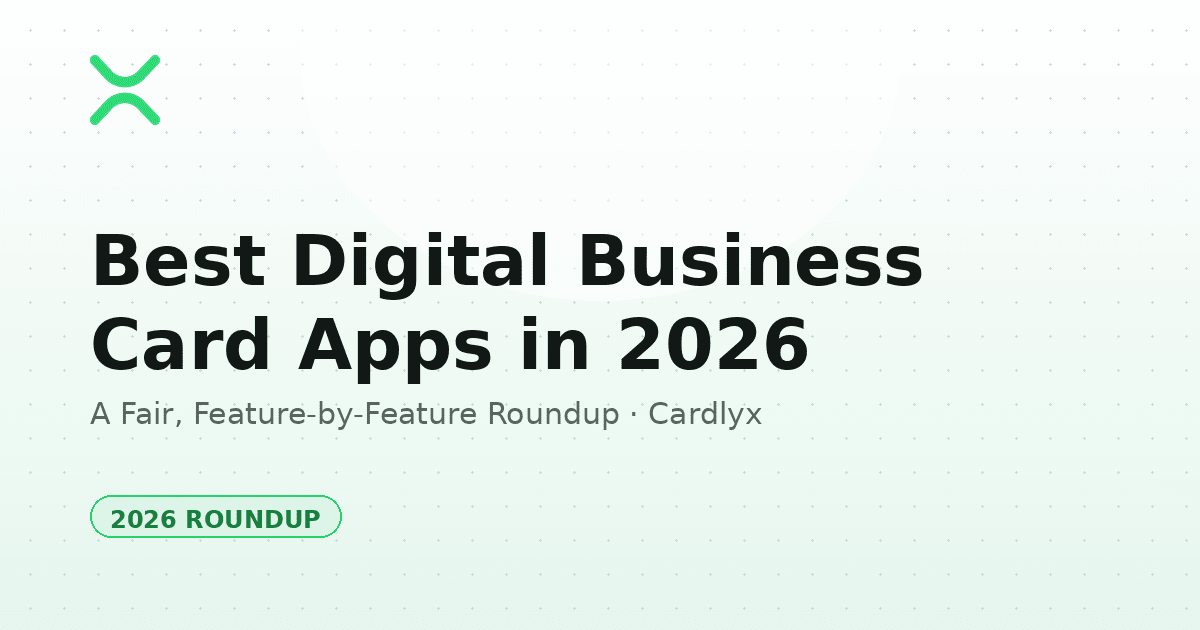 Best Digital Business Card Apps in 2026