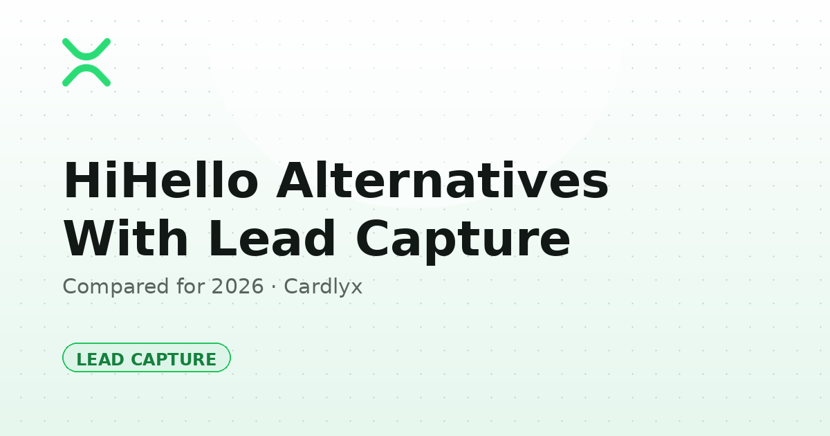 HiHello Alternatives With Lead Capture (2026 Guide)