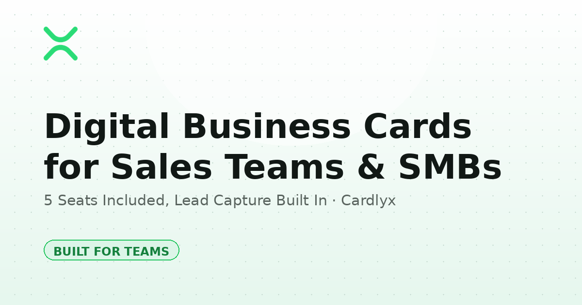 Best Digital Business Card for Sales Teams in 2026