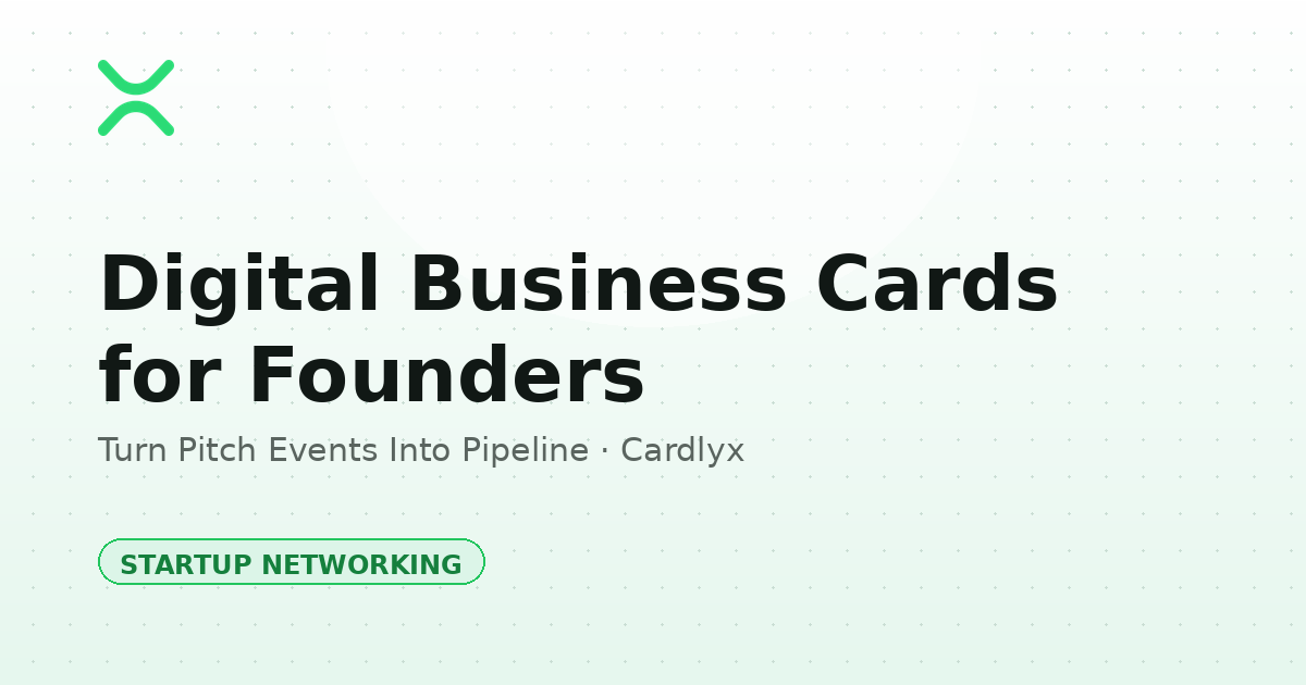 Digital Business Card for Founders & Startup Networking