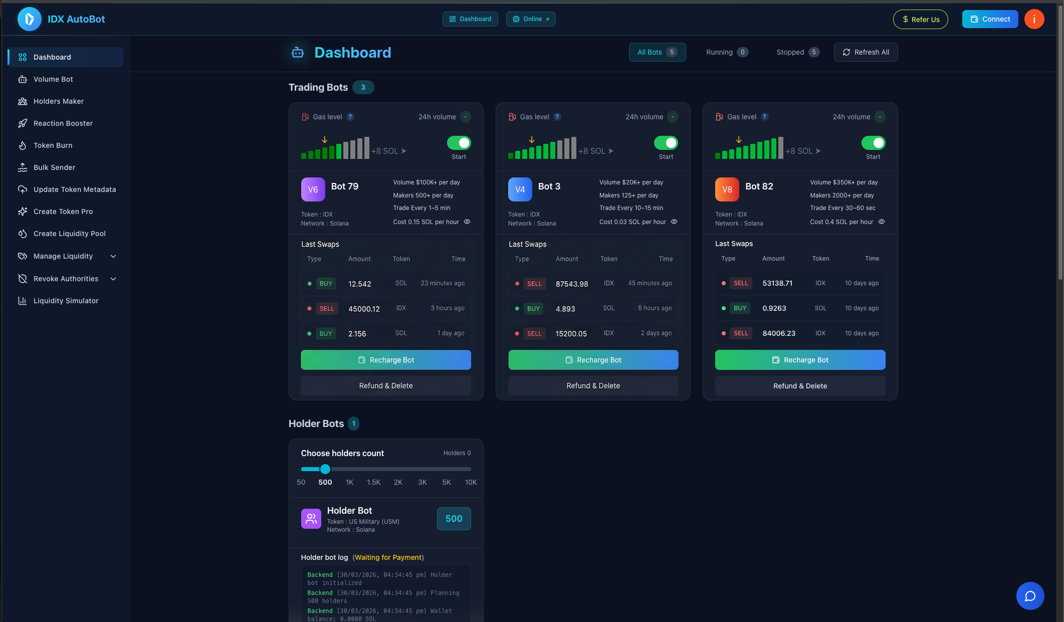 Eye-level view of a sleek computer screen displaying blockchain automation software