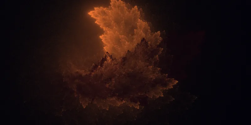 Golden Hearth — Flame fractal art