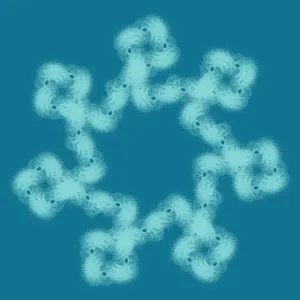 Luminous Snowflake — L-System fractal art by mjenny