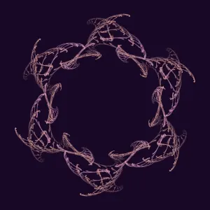 Woven Trellis — IFS flame fractal art by mjenny