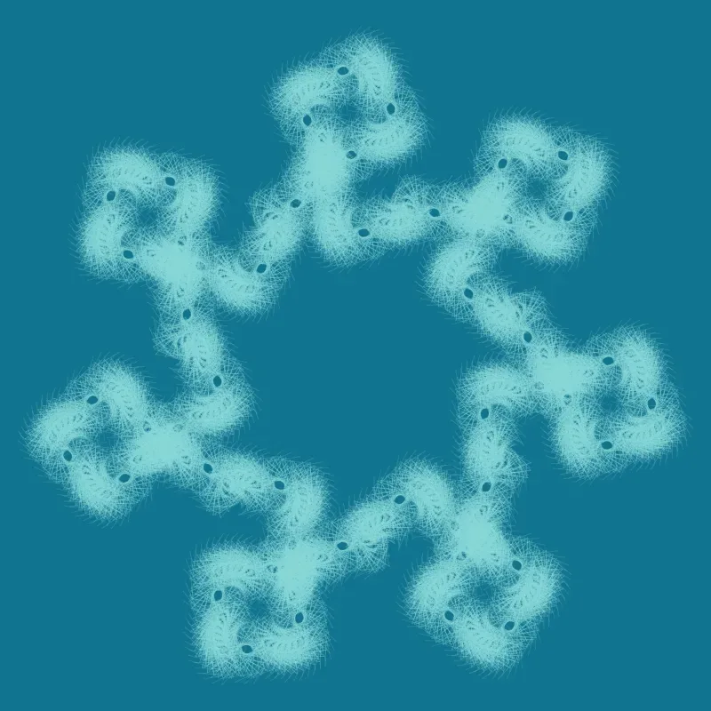 Luminous Snowflake — L-System fractal art by mjenny