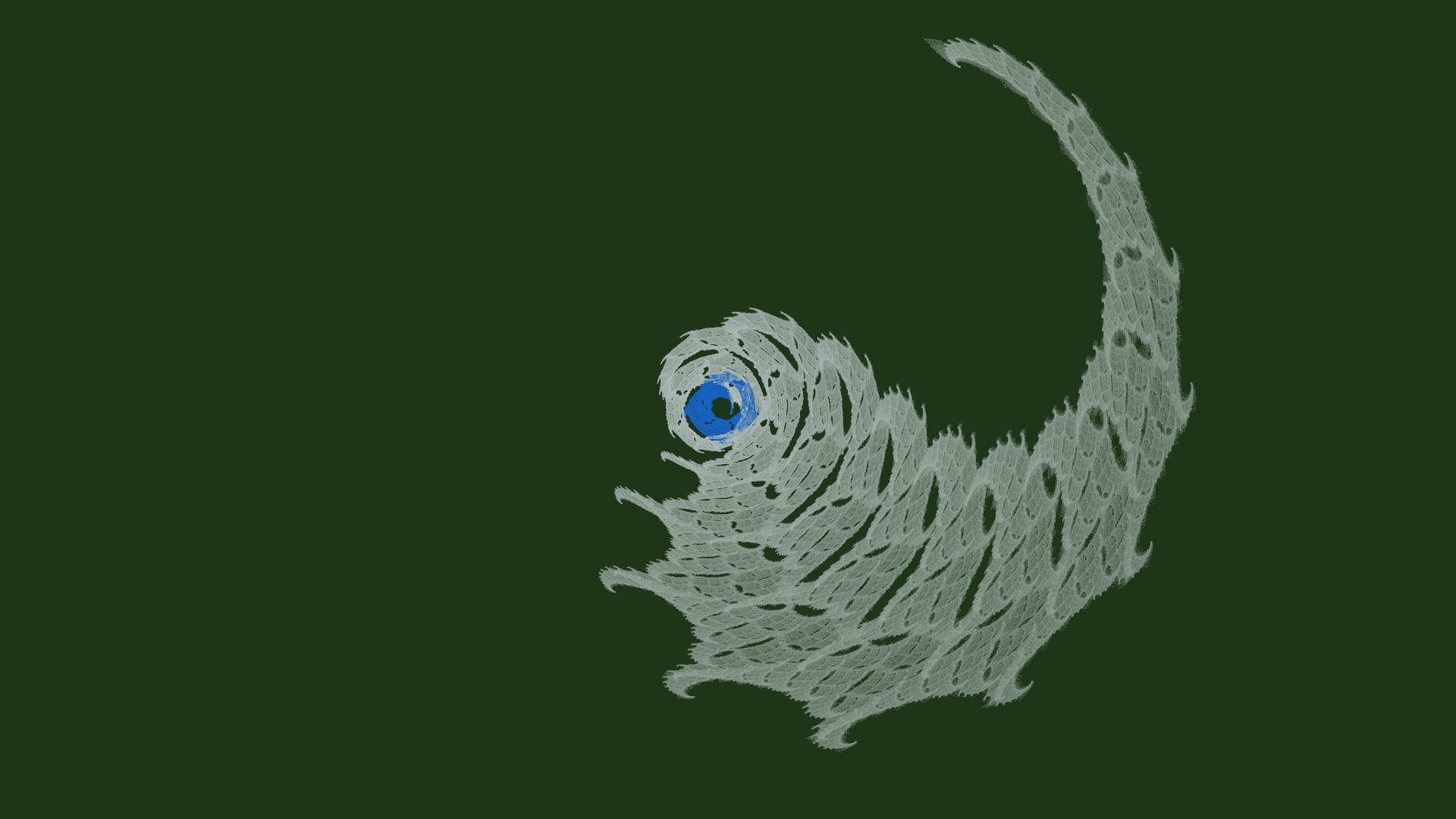 Blue-Eyed Caterpillar — fractal art by Jema