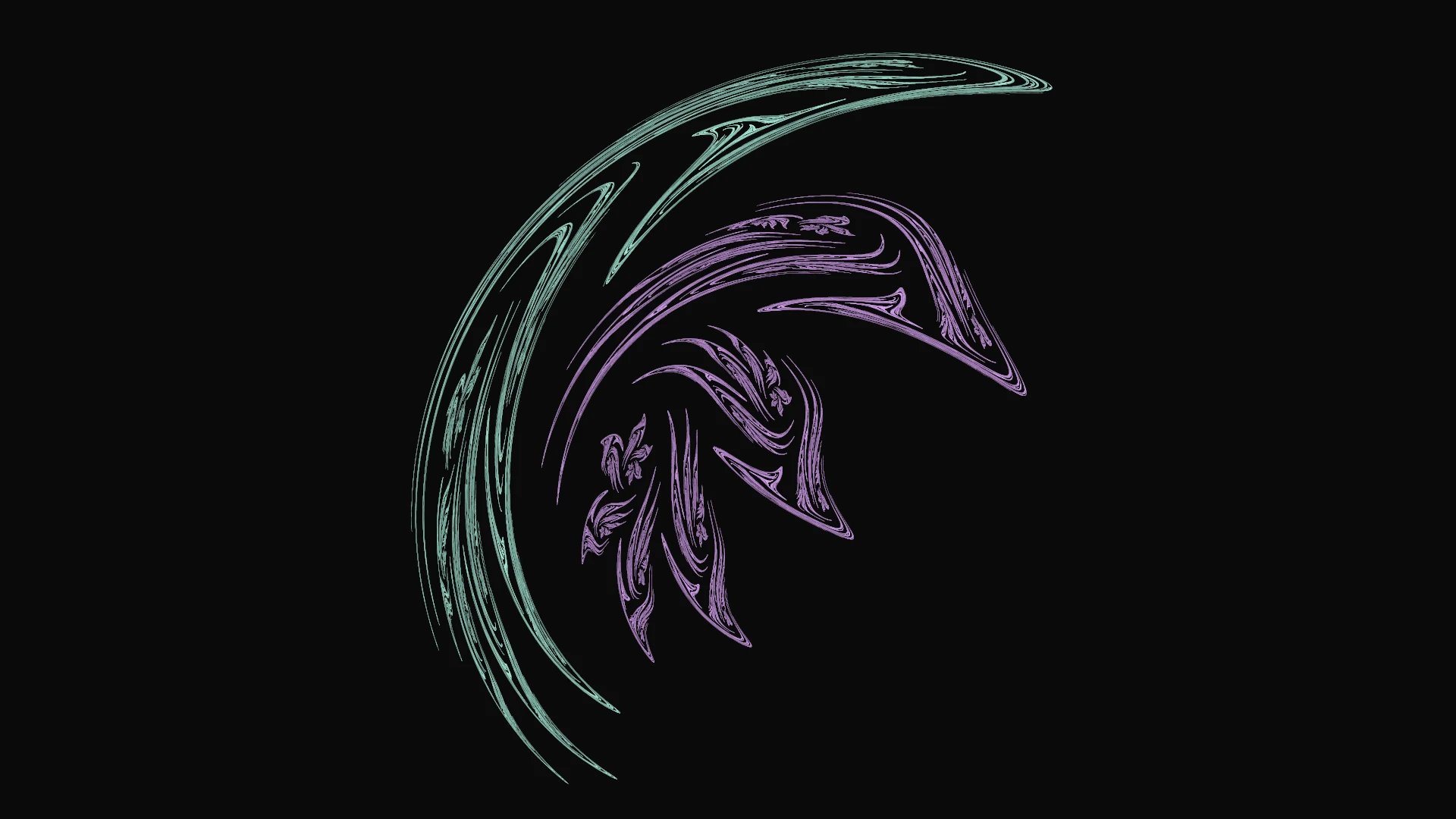 Waning Moon Art — IFS flame fractal art by NatArtinFract