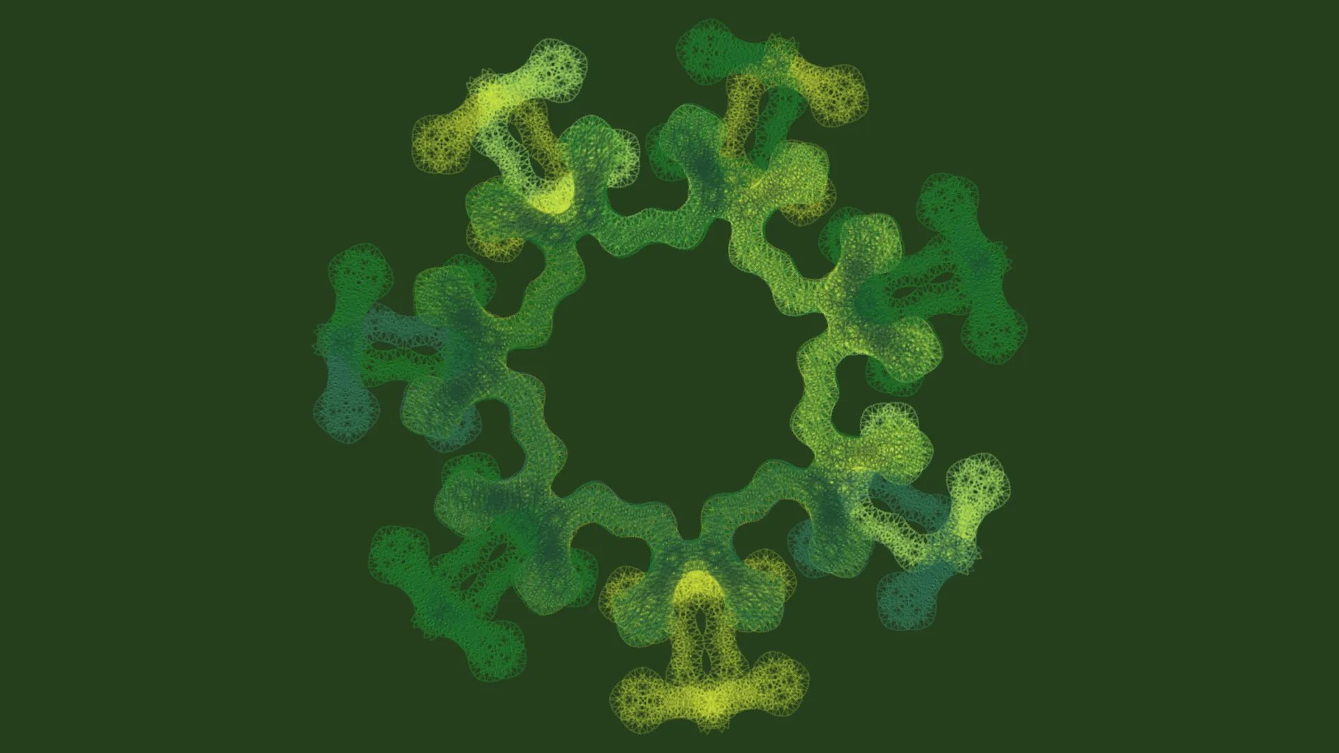 Mossy Crystal — L-System fractal art by mjenny