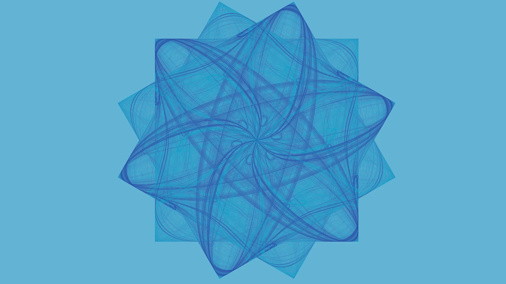 Azure Symmetry — Flame fractal art by Jema