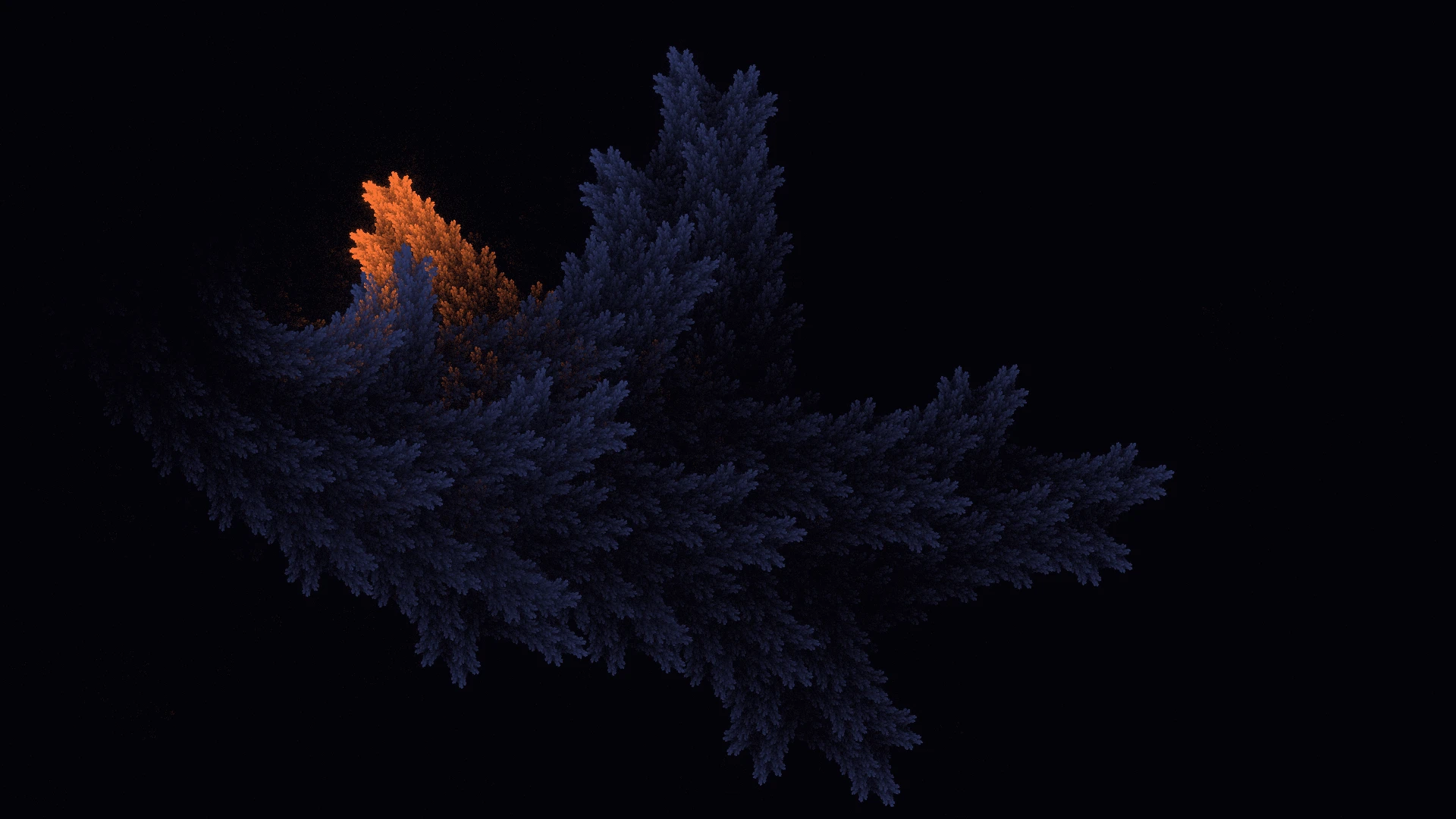 Nightfire Tree — フレームフラクタルアート 作成: Jema