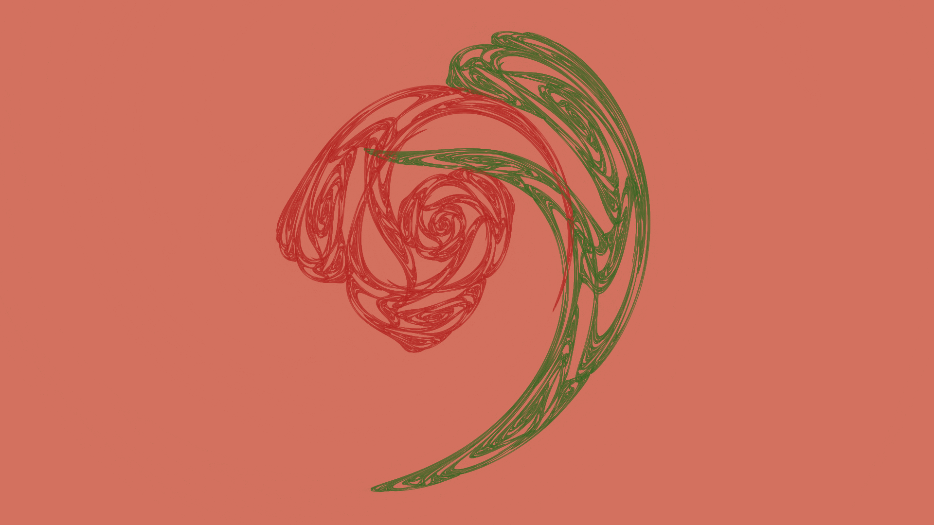 Hypnotic Rose — Flame-Fraktal-Kunst von Schlufina