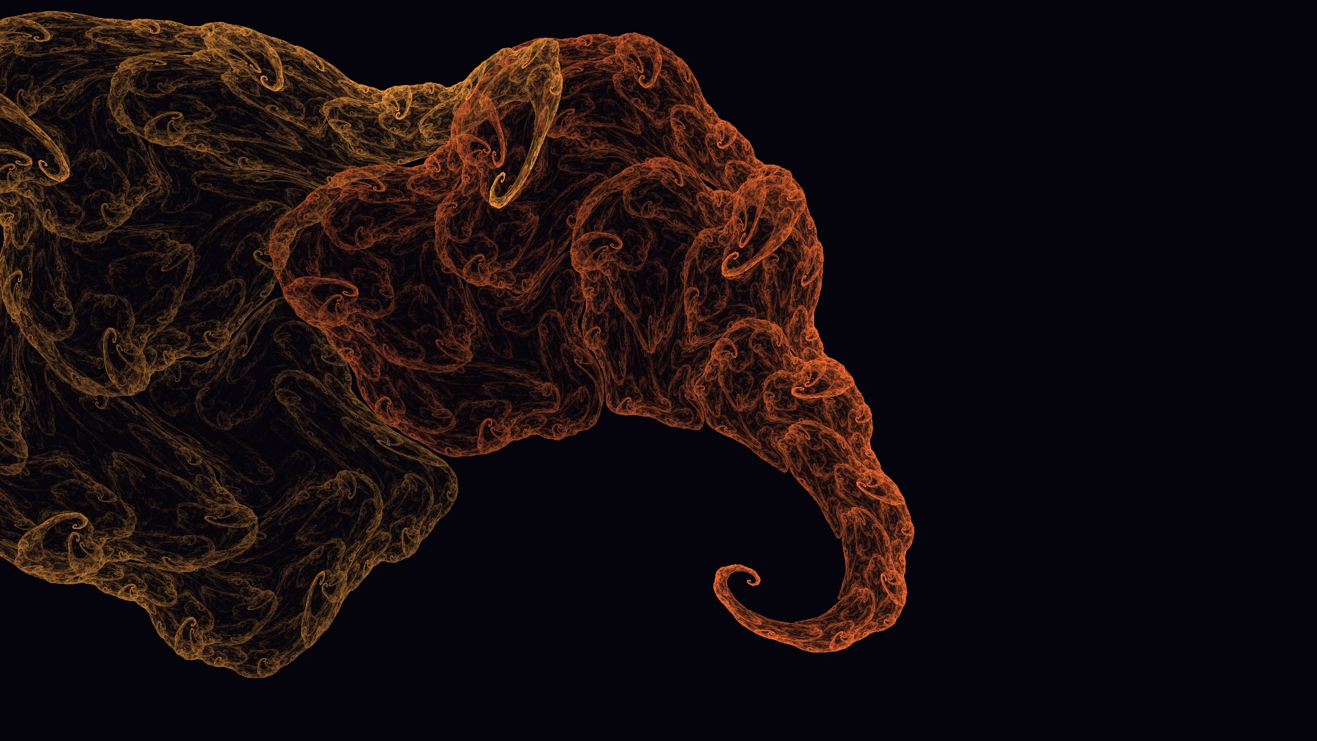 Fiery Pachyderm — Flame fractal art by Jema
