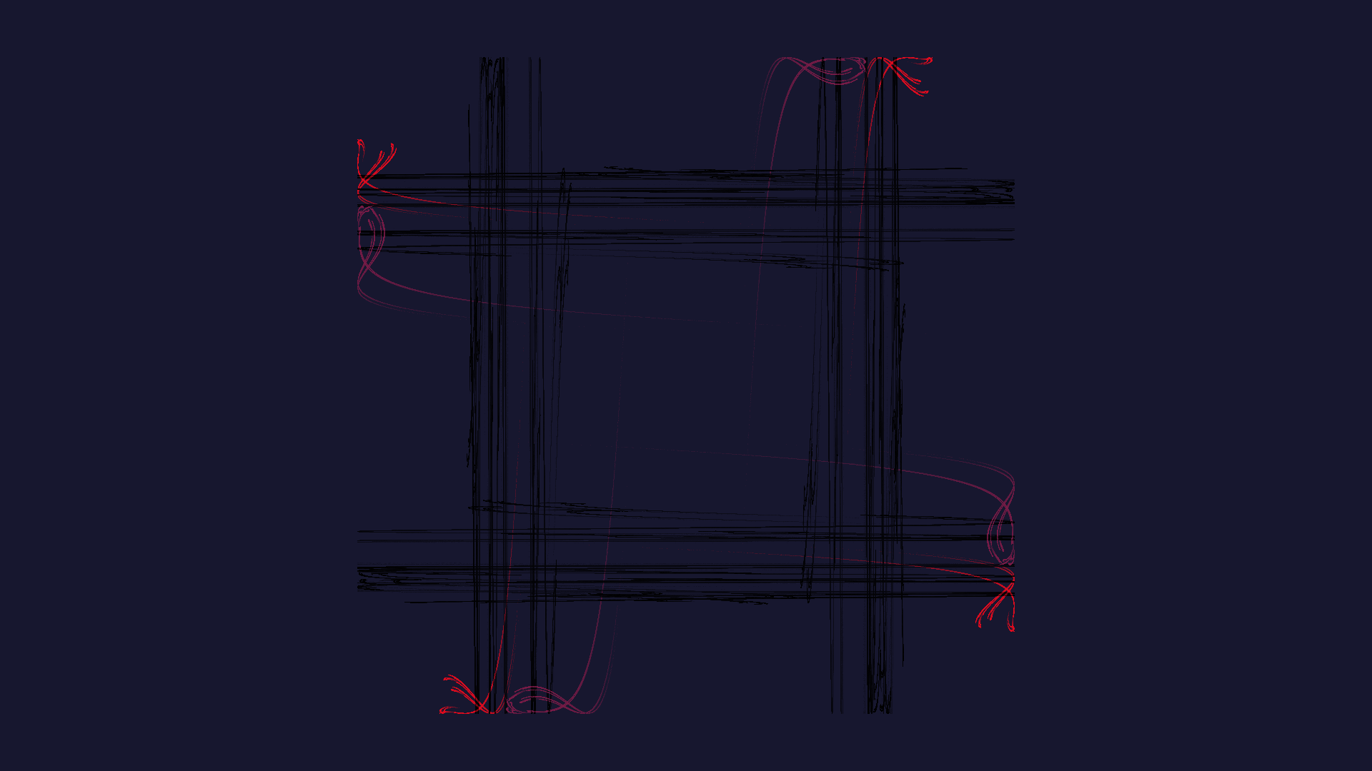 Red Accent Grid — フレイムフラクタルアート 作成： Jema