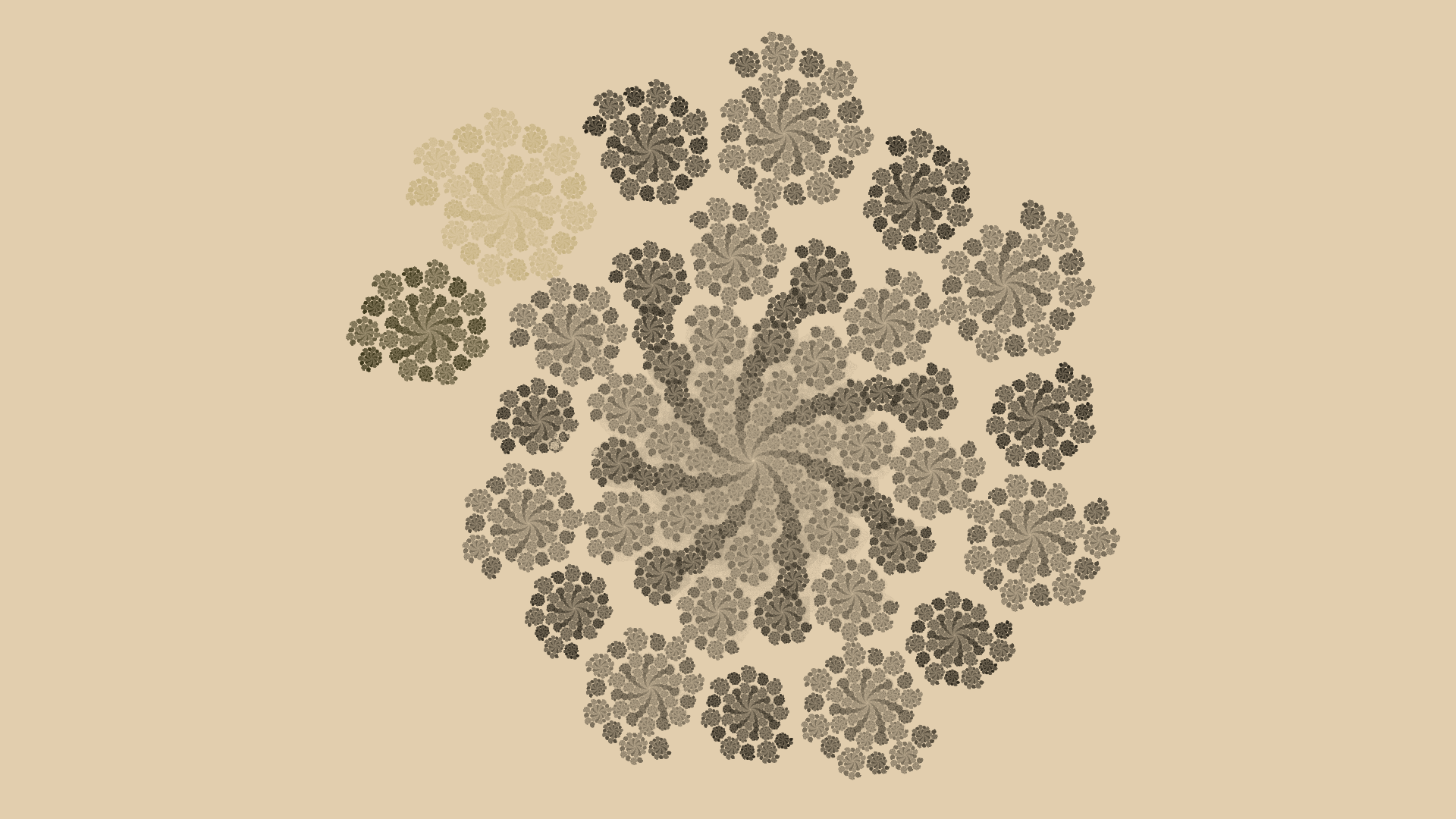 Petal Colony — フレームフラクタルアート 作成: Jema