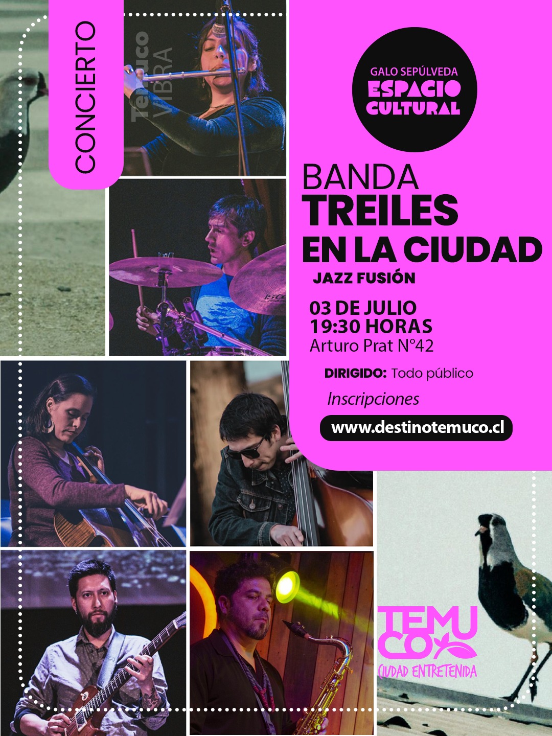 Jazz del sur, pintura en escena y cueca: los panoramas gratuitos que abren julio en Temuco