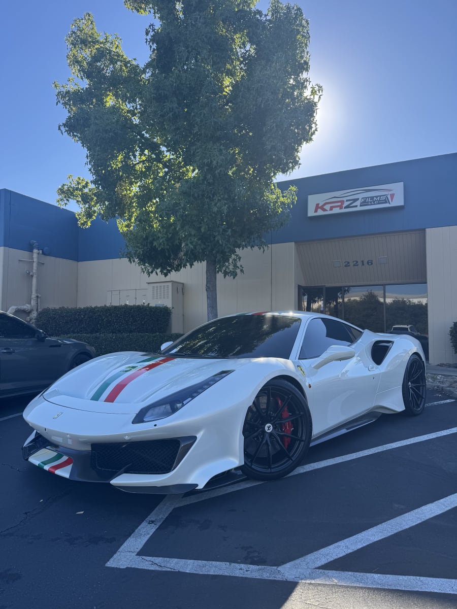 XPEL paint protection film applied to vehicle front end