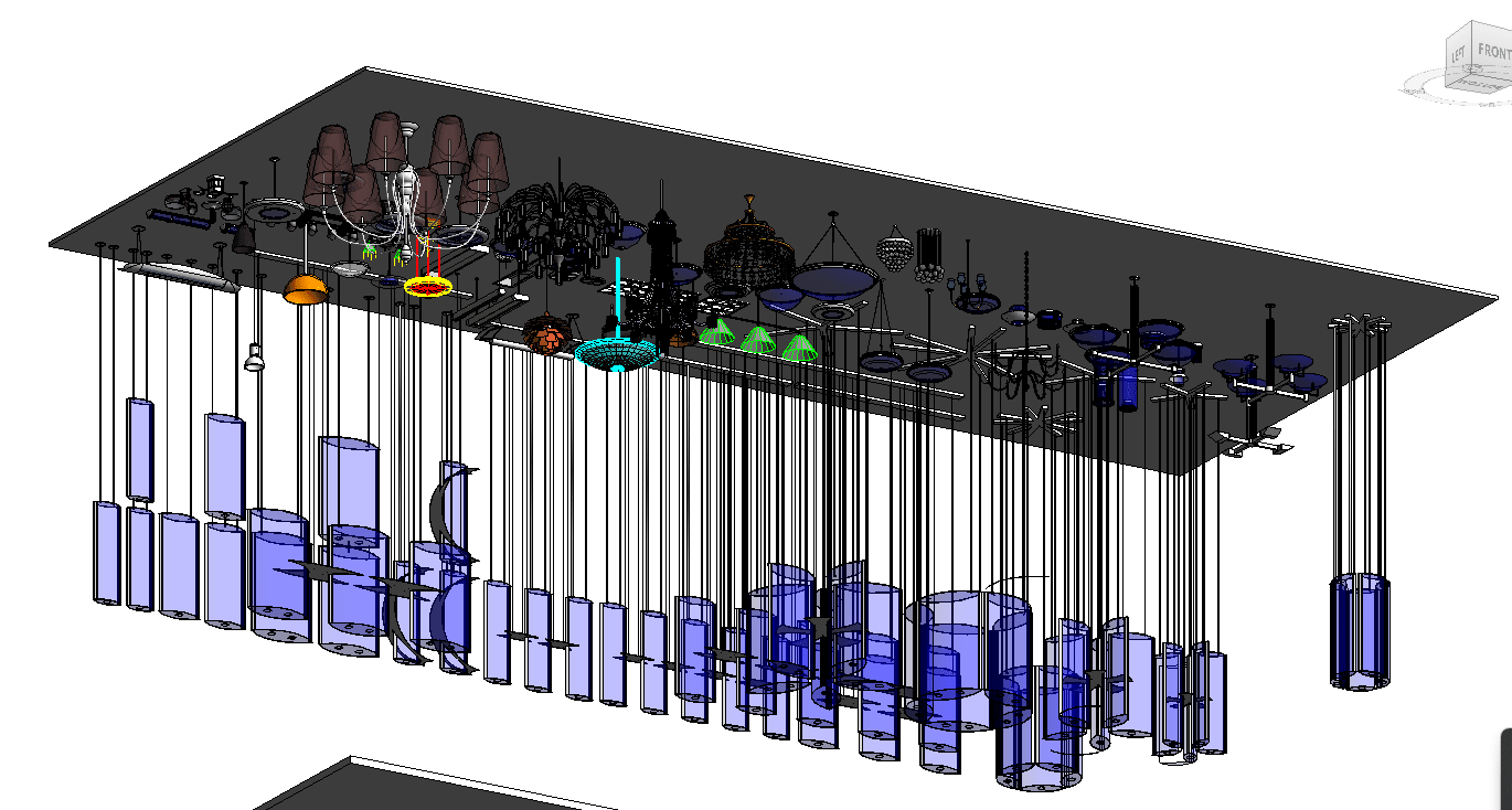 Tổng hợp family đèn trần Revit