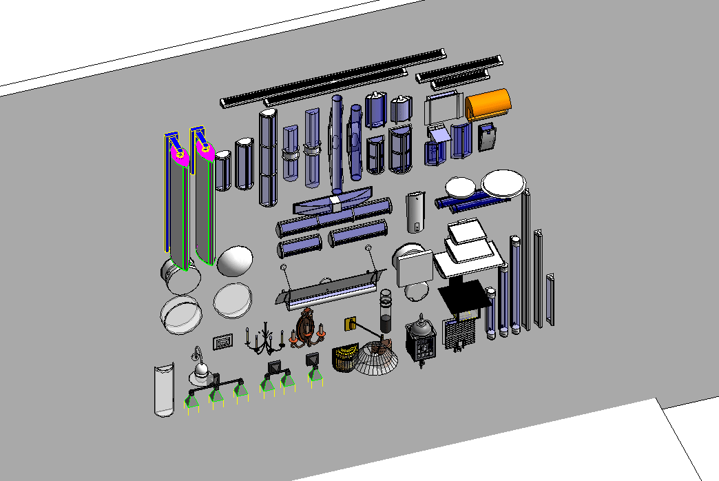 Tổng hợp family đèn tường