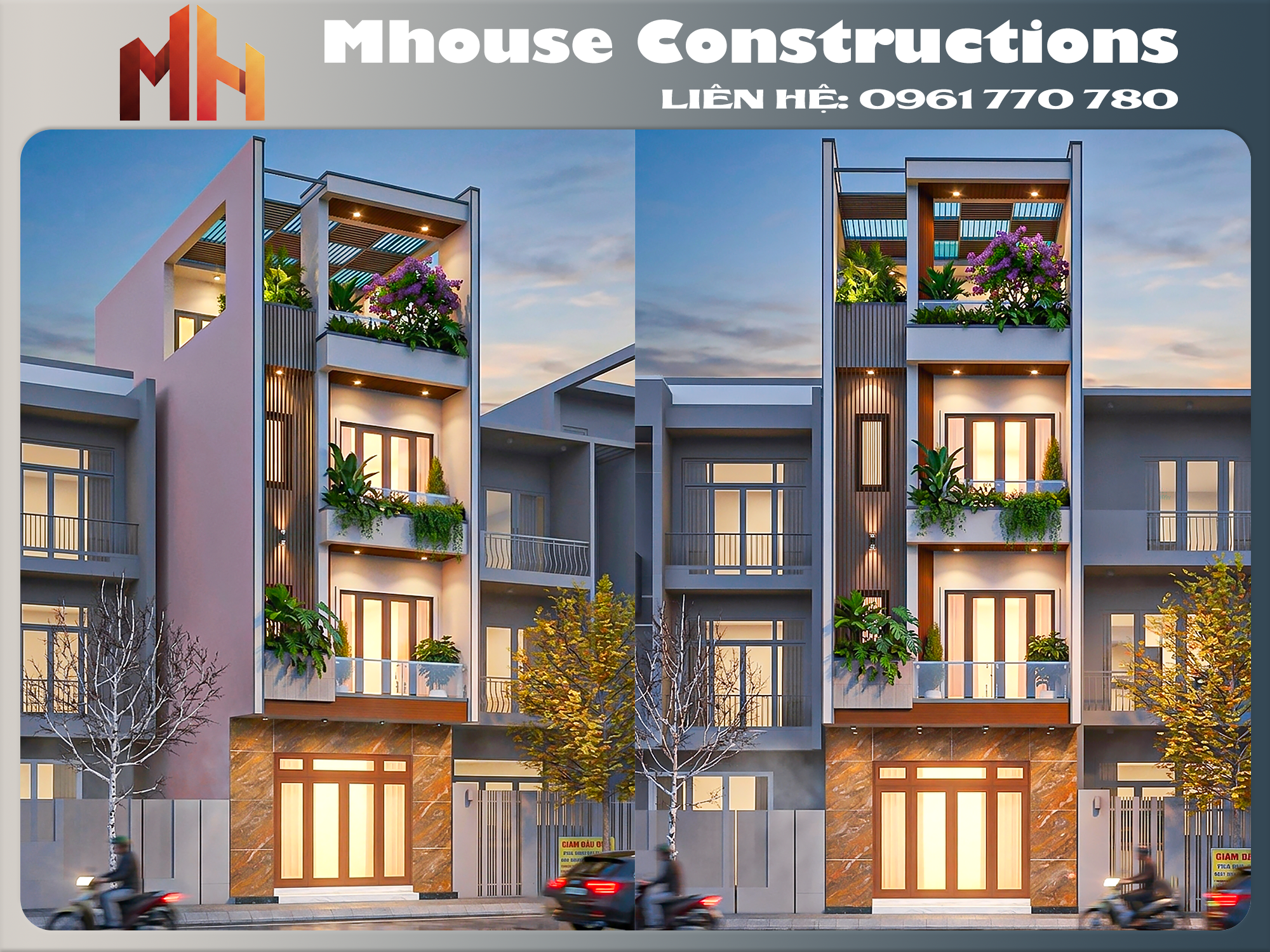 Thiết kế Nhà phố hiện đại 5x17m, có thang máy