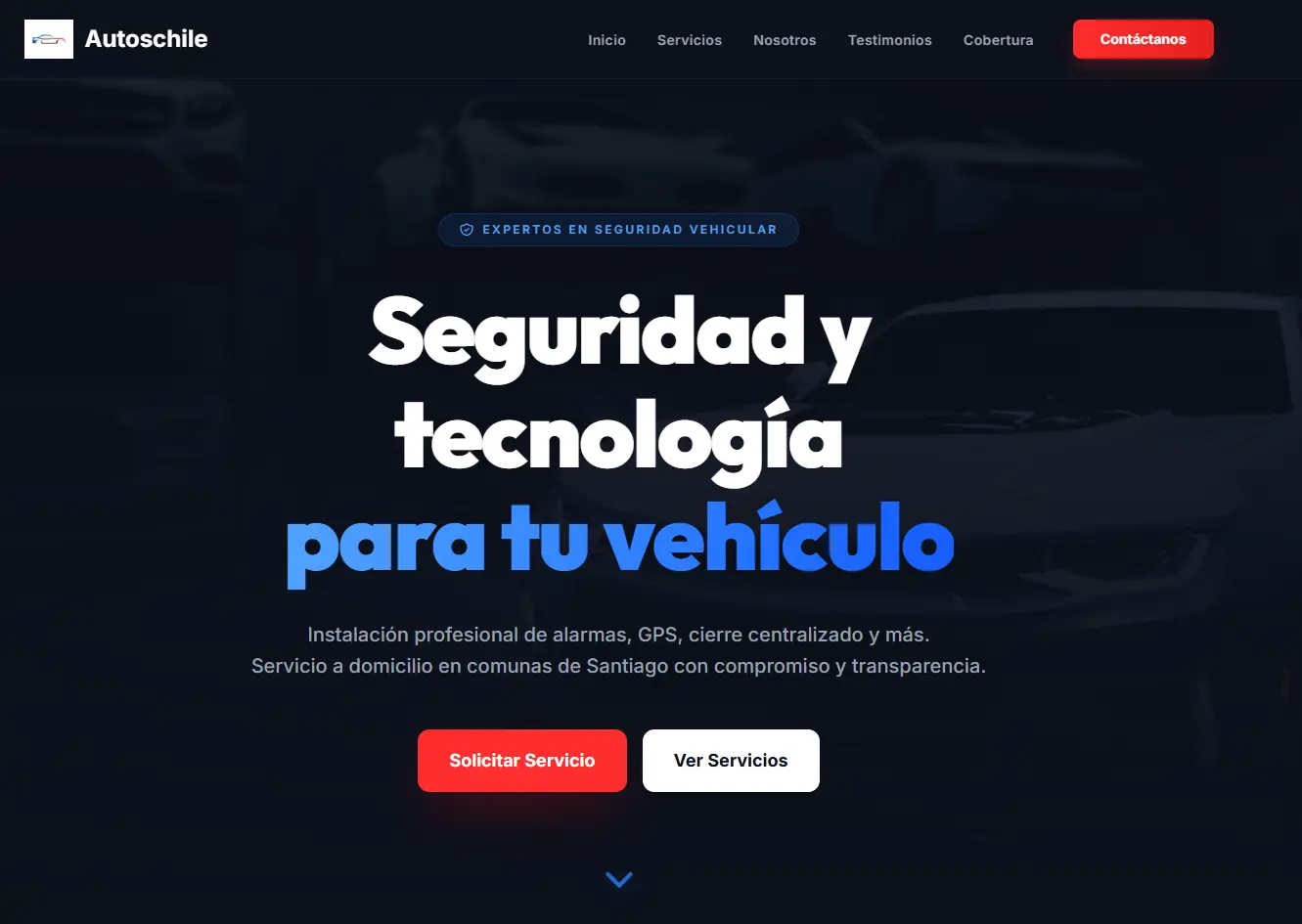 Landing Page – Servicios de Seguridad Vehicular