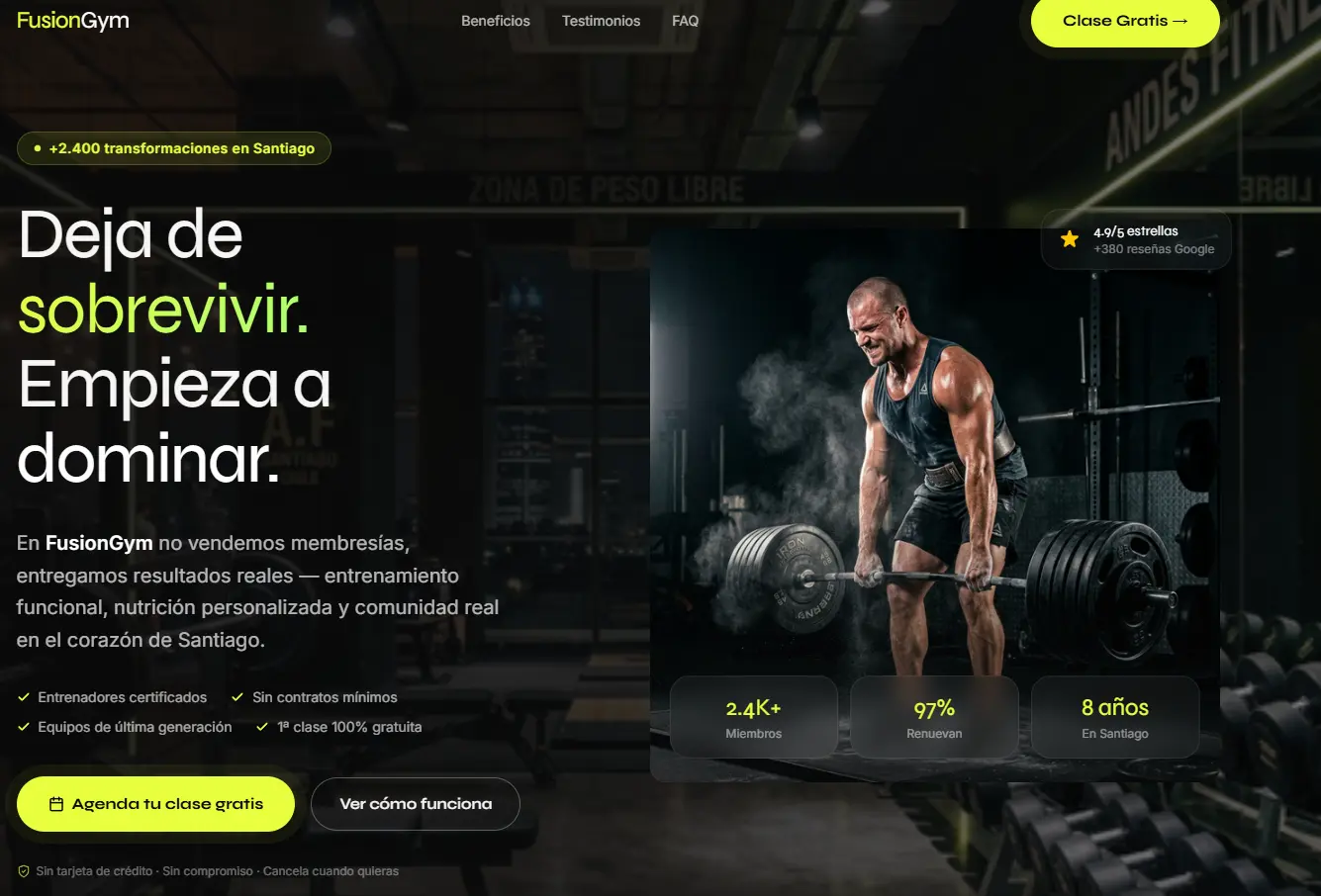 Landing Page – Gimnasio y Entrenamiento Funcional