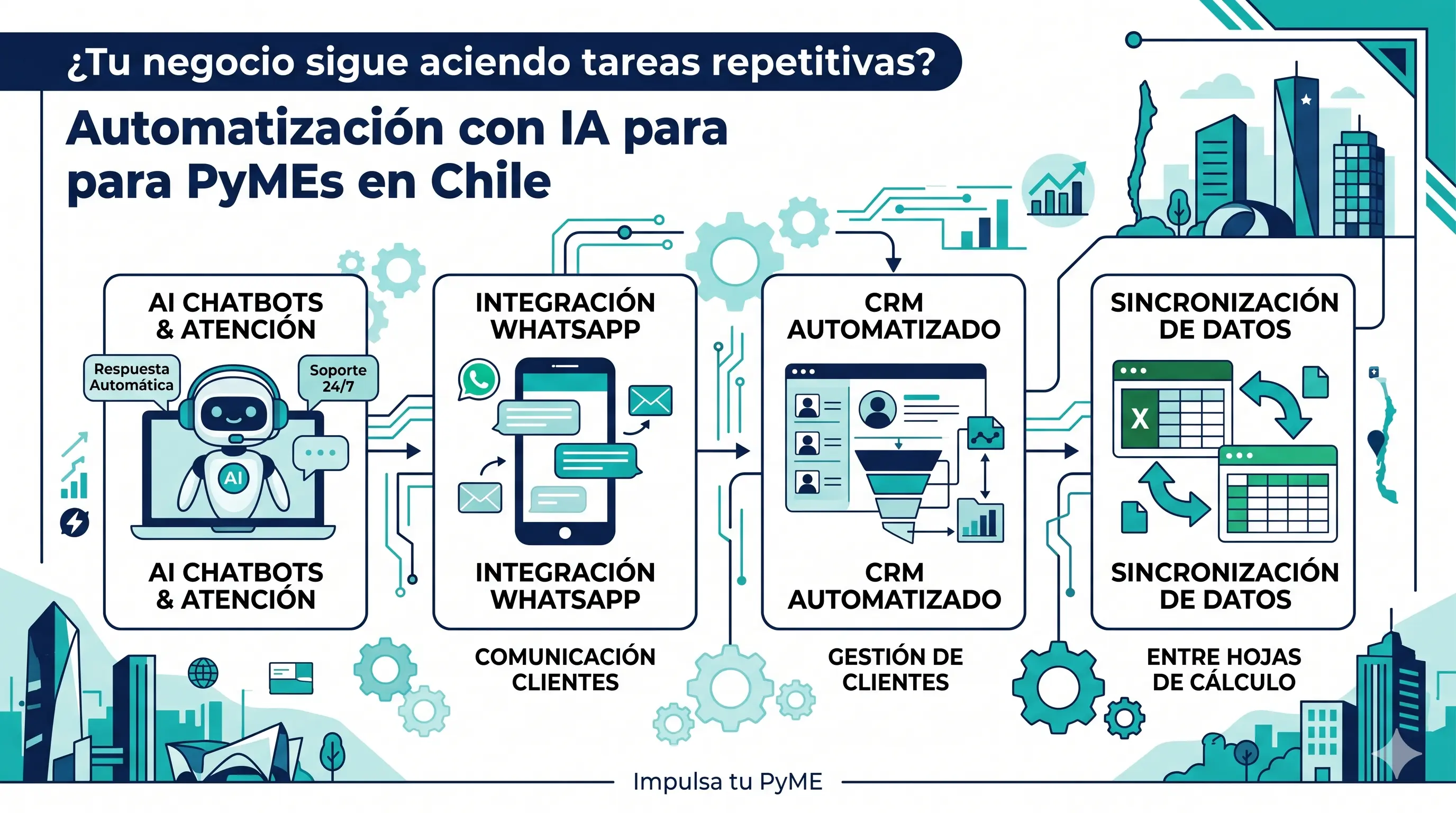 ¿Tu negocio sigue haciendo tareas repetitivas? Así están automatizando las PyMEs en Chile en 2026 con IA