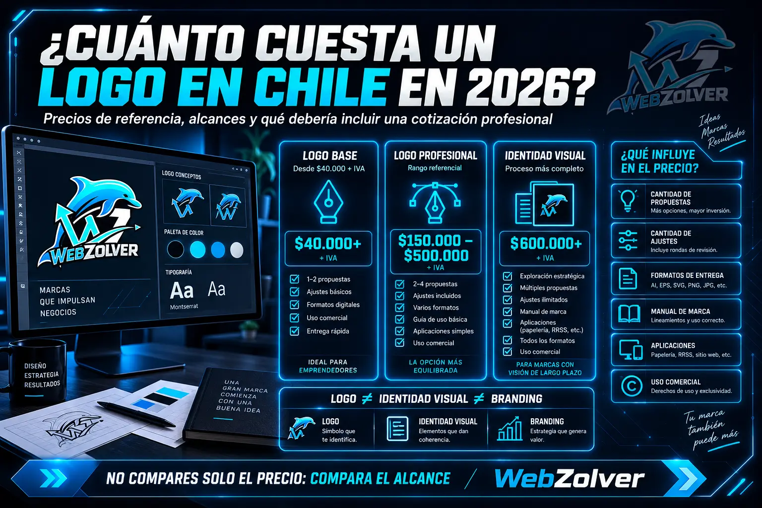 ¿Cuánto cuesta un logo en Chile en 2026? Precios y qué incluye
