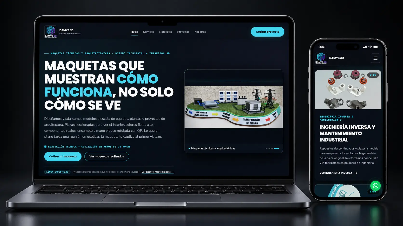 Diseño Web para Empresa de Soluciones 3D - Proyecto Página Web en Chile