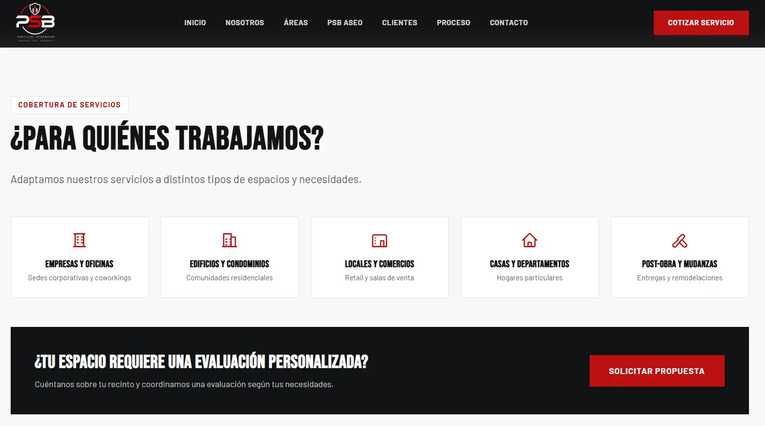 Sitio Web para Empresa de Aseo y Servicios Integrales - Vista 3