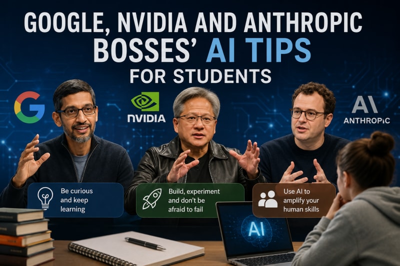 Google, Nvidia and Anthropic bosses' AI tips for students