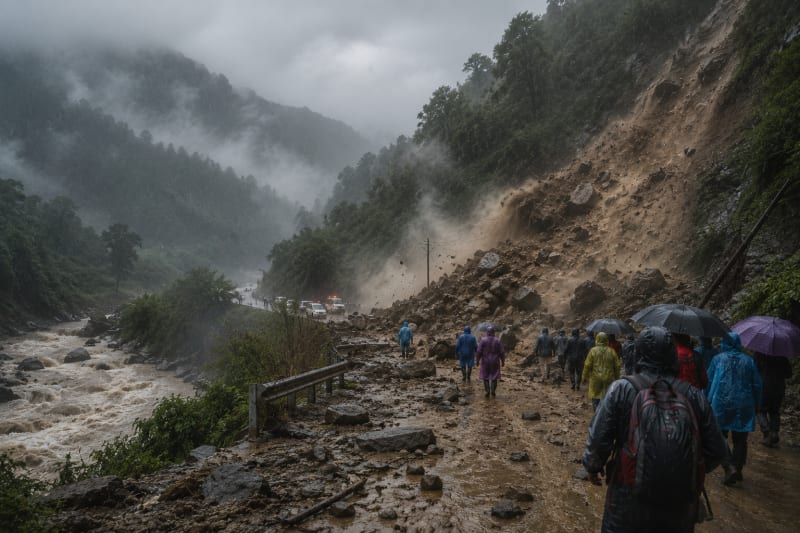 Heavy Monsoon Rain Triggers Landslides in Uttarakhand, Disrupts Char Dham Yatra