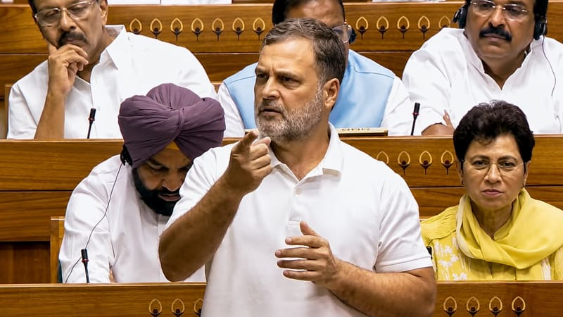 'He Ordered Students Shot': Rahul Gandhi's Amit Shah Charge Rocks Lok Sabha as Anti-Paper Leak Bill Passes