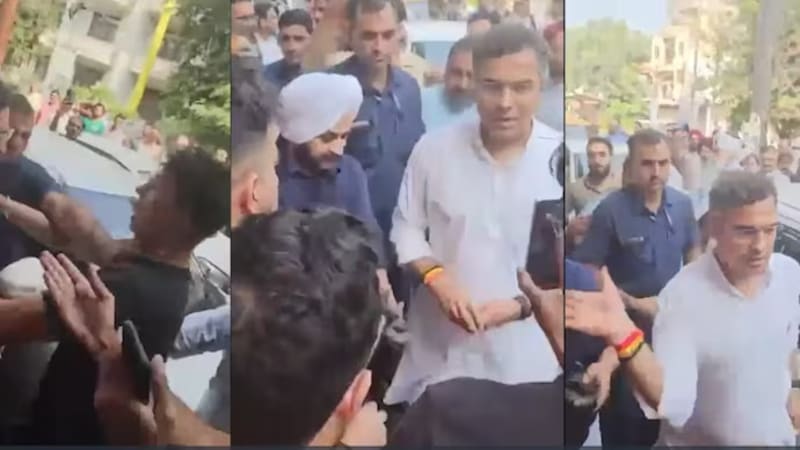 Tilak Nagar Road Inspection: AAP MLA Pulls Up Fresh Road Surface in Front of Delhi PWD Minister; Clash Turns Physical