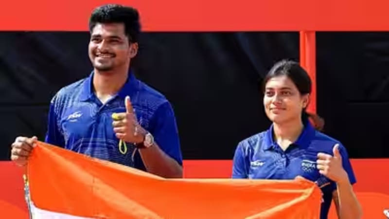 Asian Games 2026: Chikitha Taniparthi, Sahil Jadhav Win Compound Mixed Team Gold in Shoot-Off, Earn India LA28 Quota