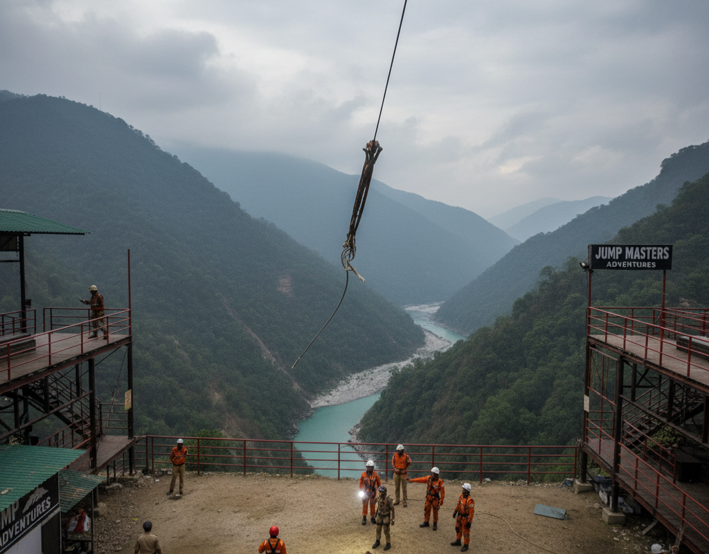 Rishikesh Bungee Jumping Accident: 24-Year-Old Falls From 180 Ft After Rope Snaps, Critical At AIIMS