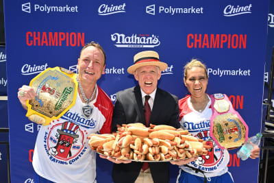 Joey miki and george with hotdog plate.JPG