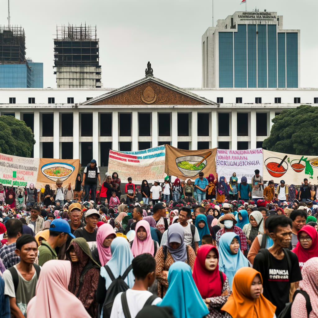 Indonesia on Edge: A Tale of Protests, Economic Woes, and a Poisonous School Meals Program