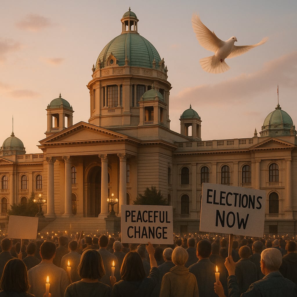 Serbia on the Edge: Tens of Thousands Rally for Early Elections Amidst Violent Clashes